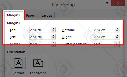 mengatur margin top left right bottom untuk makalah