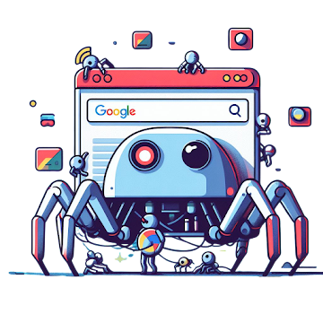 Google Bot Crawler Illustration