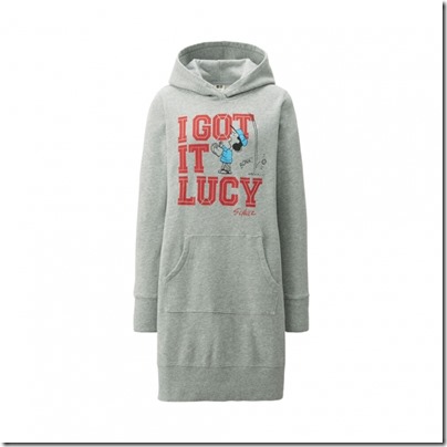 UNIQLO X Peanuts Women Sweat Pullover Hoodie Dress 01