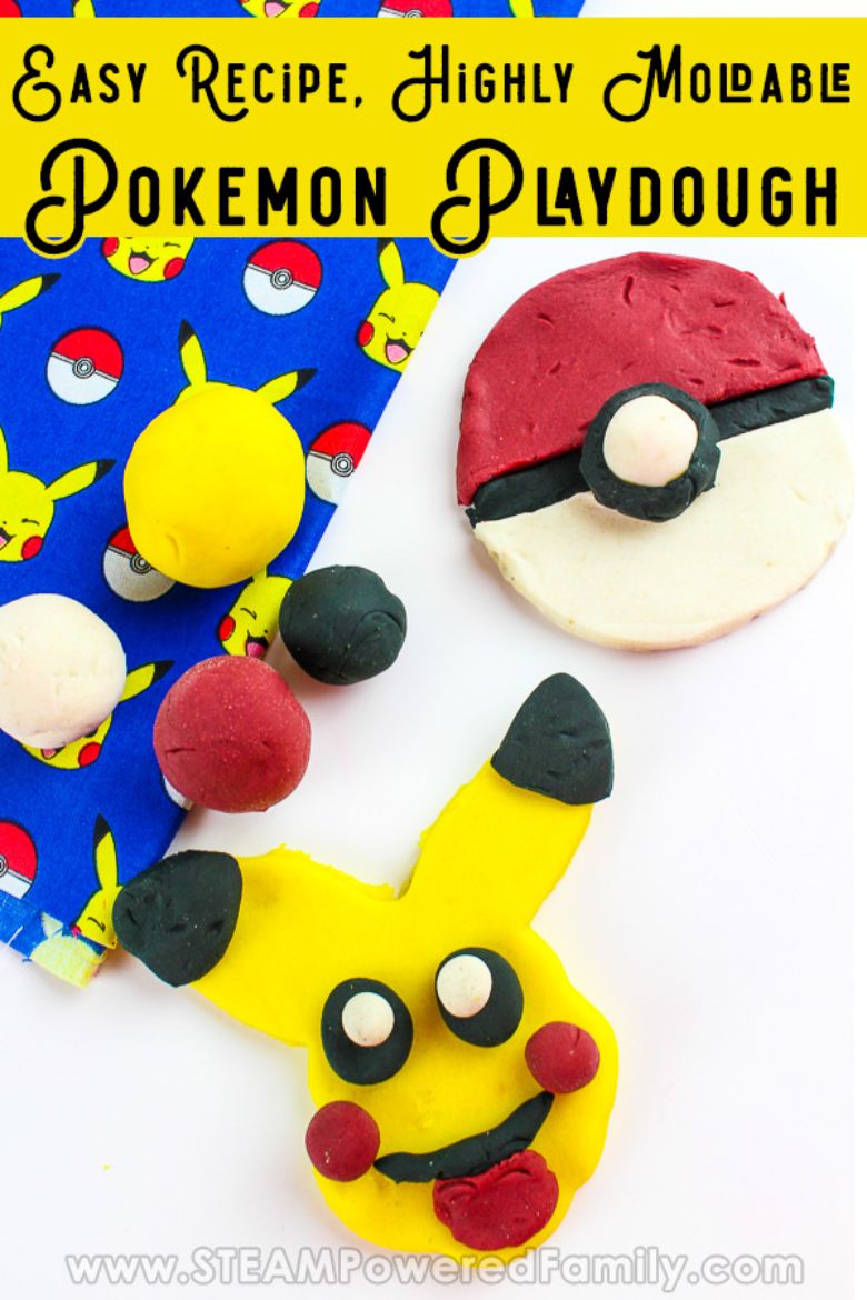 what to make with playdough ideas - pokemon playdough activity
