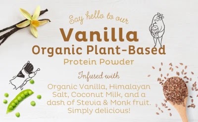 KOS Organic Plant Based Protein Powder, Vanilla - Delicious Vegan Protein Powder