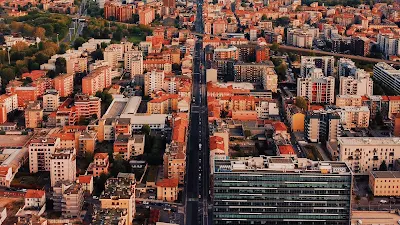HD Wallpaper City, Buildings, Aerial View, Cityscape