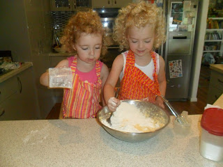 Gradually mix in flour to form a soft dough for biscuits.