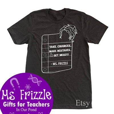 Ms Frizzle Gifts for Teachers- a gift guide from In Our Pond.  Holidays.  Christmas.  Magic School Bus.  Etsy.  Science Gifts.