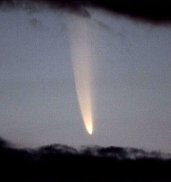 Cometa McNaught visto no ceu da cidade de Christchurch,Nova Zelanda