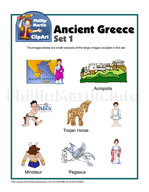 Ancient Greece, mythology, clip art, cartoons