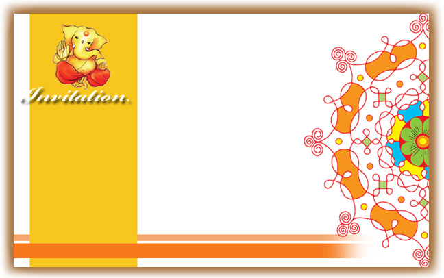 Hindu Wedding Invitations card designed especially in traditional look size 