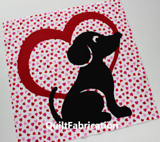 dog quilt block-quilt block pattern-applique quilt block