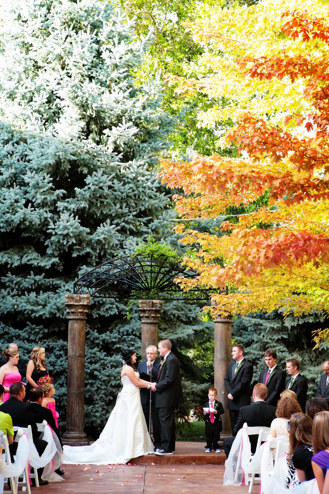 black and lime green wedding