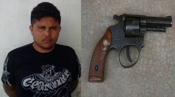 PM DE FORQUILHA PENDE HOMEM POR PORTE ILEGAL DE ARMA DE FOGO.