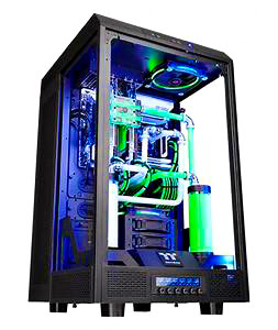 Thermaltake Tower 900 Black Edition Tempered Glass Fully Modular E-ATX Vertical Super Tower Computer Chassis CA-1H1-00F1WN-00