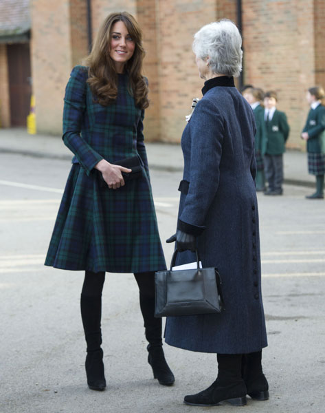 Kate Middleton, Duchess of Cambridge, Goes Back to School in Alexander McQueen 