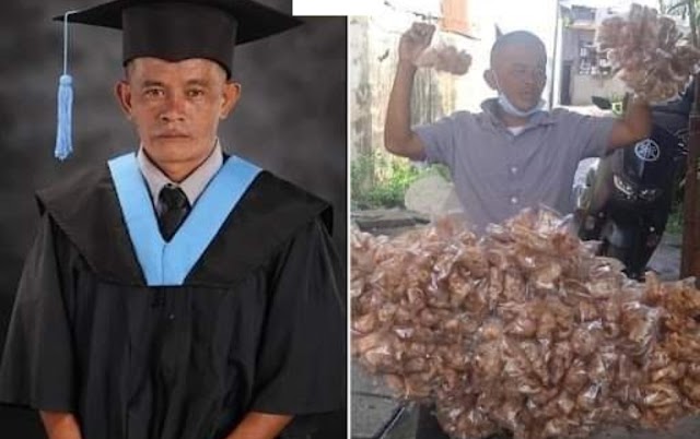 AMA NA NAGLALAKO NG CHICHARON PANTUSTOS SA PAMILYA AT PAG-AARAL, TAGUMPAY NA NAKAGRADUATE SA EDAD NA 41!
