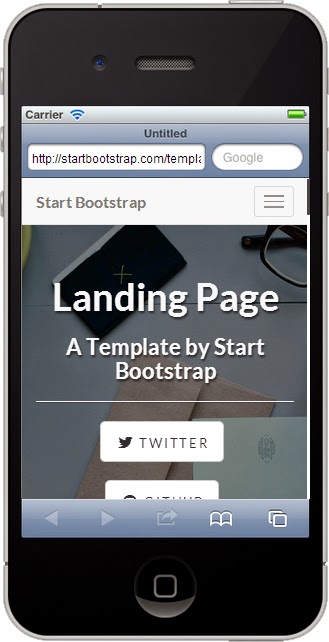 Free Bootstrap Themes Smartphone Screenshot