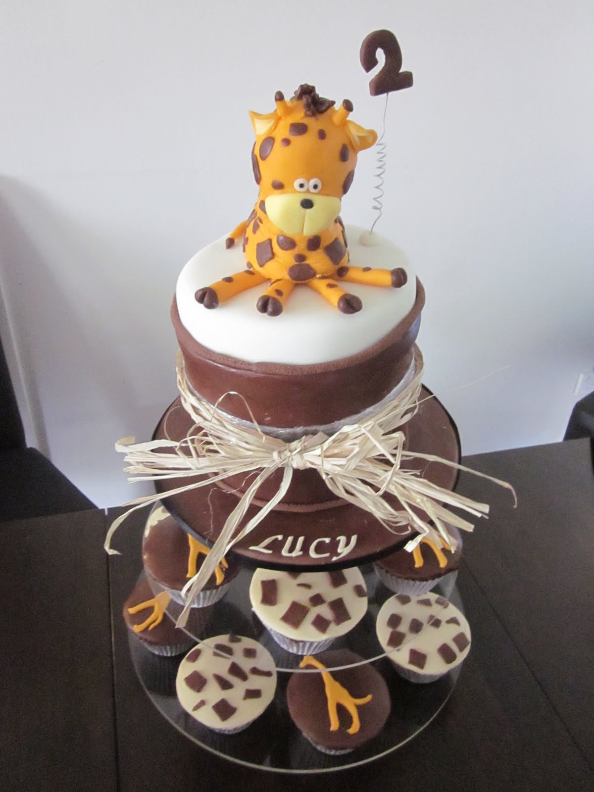 Deb's Cakes and Cupcakes: Giraffe 2nd Birthday Cake