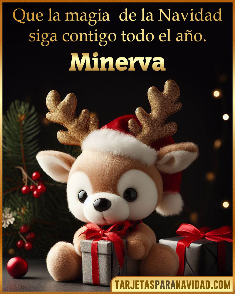 Felicitaciones de Navidad originales para Minerva