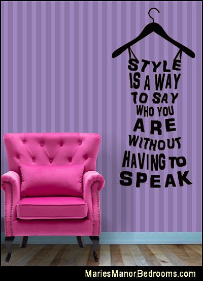 style is a way to say who you are wall decal fashion wall art fashion bedroom decor