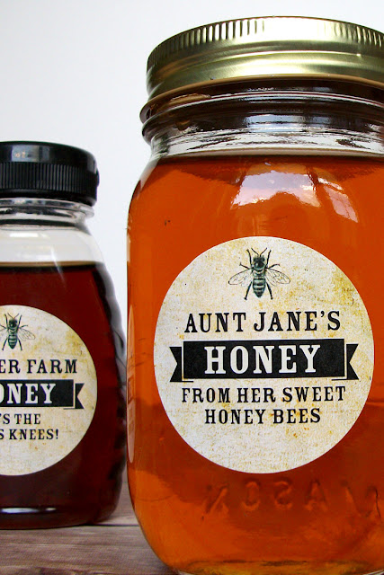 custom vintage honey bottle labels