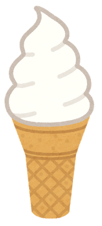 ソフトクリームのイラスト（コーン2）