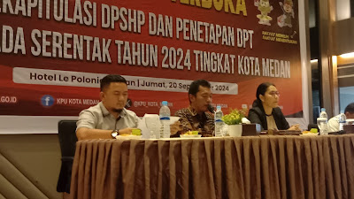 KPU Tetapkan DPT Pilkada Medan 1.799.421 Pemilih