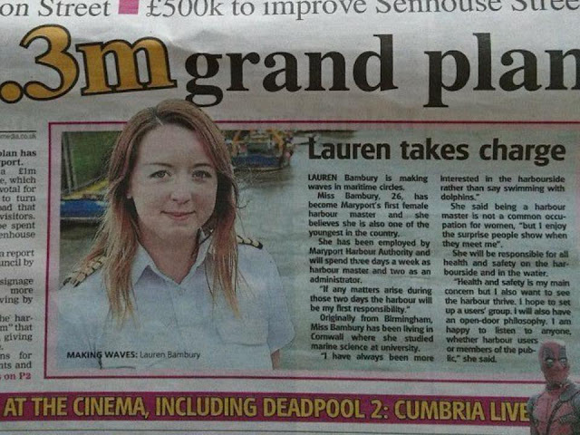 Photo of Lauren on the front page of the Times and Star