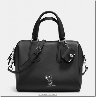COACH X Peanuts surrey satchel - USD 450 - silver black