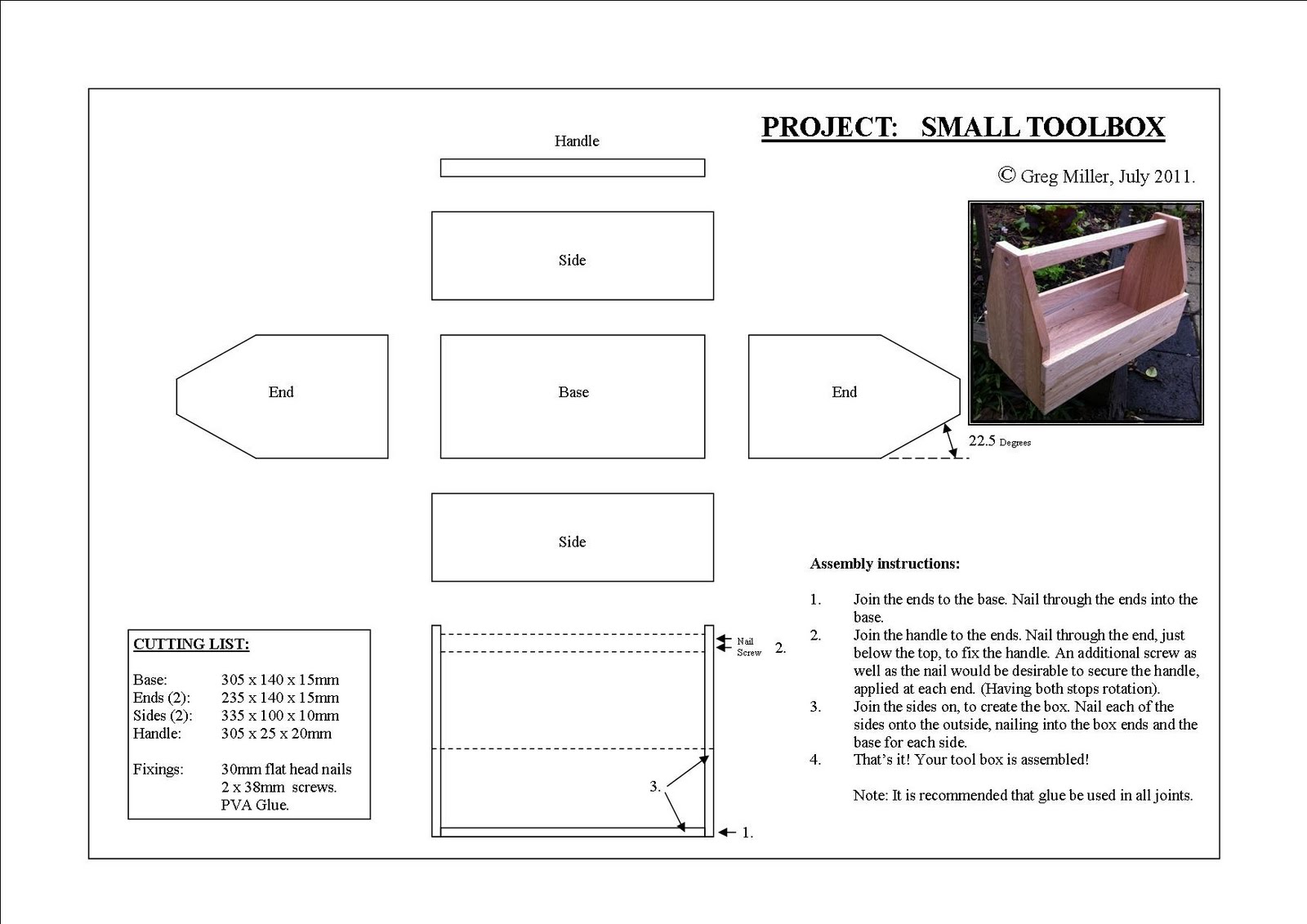 Kids Wooden Tool Box Plans PDF Woodworking