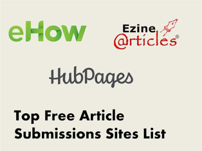 Top Free Article Submission Sites List