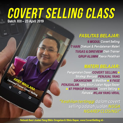 Belajar Covert Selling, Ilmu Covert Selling, Kelas Covert Selling, Mantra Covert Selling, Mentor Covert, Mentor Covert Selling, Mentoring Covert Selling, Modul Covert Selling, Trainer Covert Selling, 