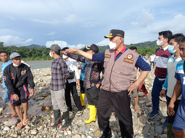 Gubernur Mahyeldi Bersama Wabup Pessel Rudi Hariansyah, Penanganan Banjir Tapan Butuh Dana Rp 1,2 Triliun.