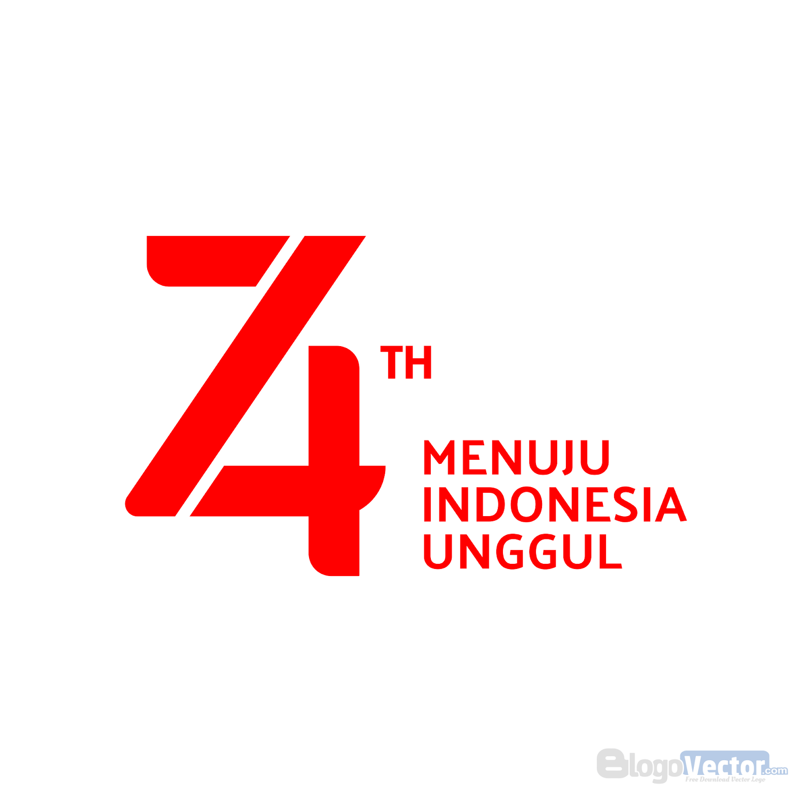  HUT  RI  74  2022 Logo vector  cdr BlogoVector