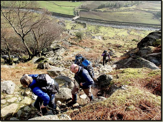 The ascent beside Sourmilk Gill, from Seathwaite