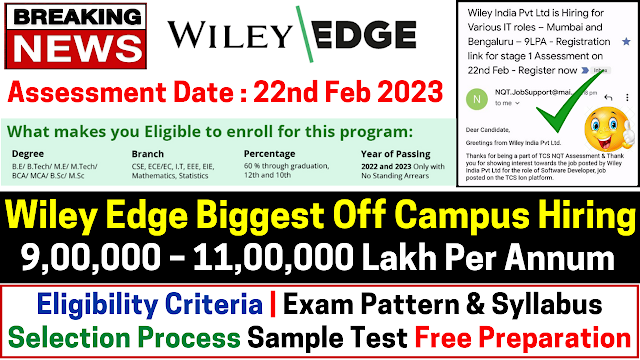 Wiley India Pvt Ltd Started Bulk Hiring for Various IT Roles