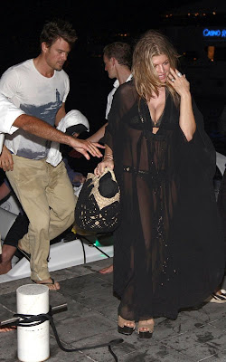 Fergie and Josh Duhamel out in St Barts