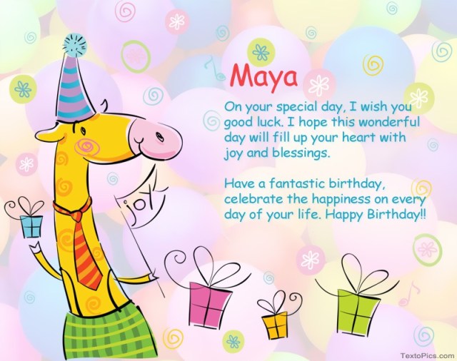 happy birthday maya images