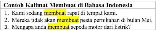 30 Contoh Kalimat Membuat di Bahasa Indonesia dan Pengertiannya