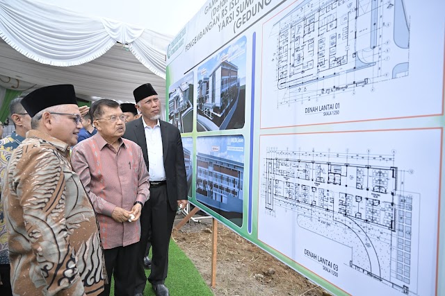 Gubernur Sumbar Mahyeldi dampingi JK Letakan Batu Pertama Pembangunan Gedung Baru RSI Ibnu Sina Padang Panjang