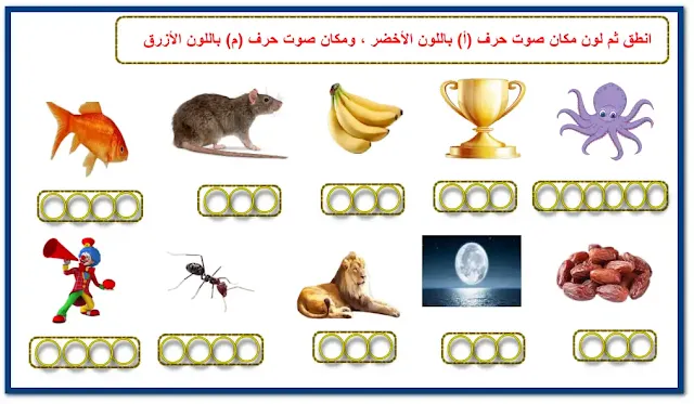 تابع - قراءة وكتابة حرف الميم – كي جي 1 – لغة عربية – الترم الأول