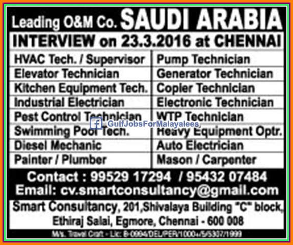 Leading O & M Company jobs for KSA