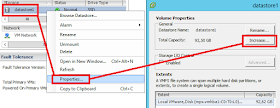 VSphere client, amplicar datastore