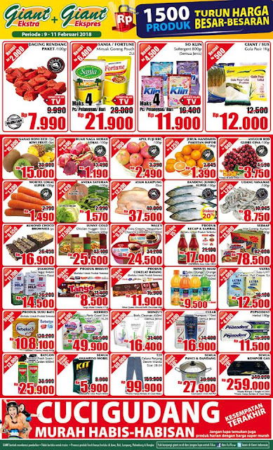 Katalog Promo GIANT Ekspres GIANT Ekstra Akhir Pekan Periode 09 - 11 Februari 2018