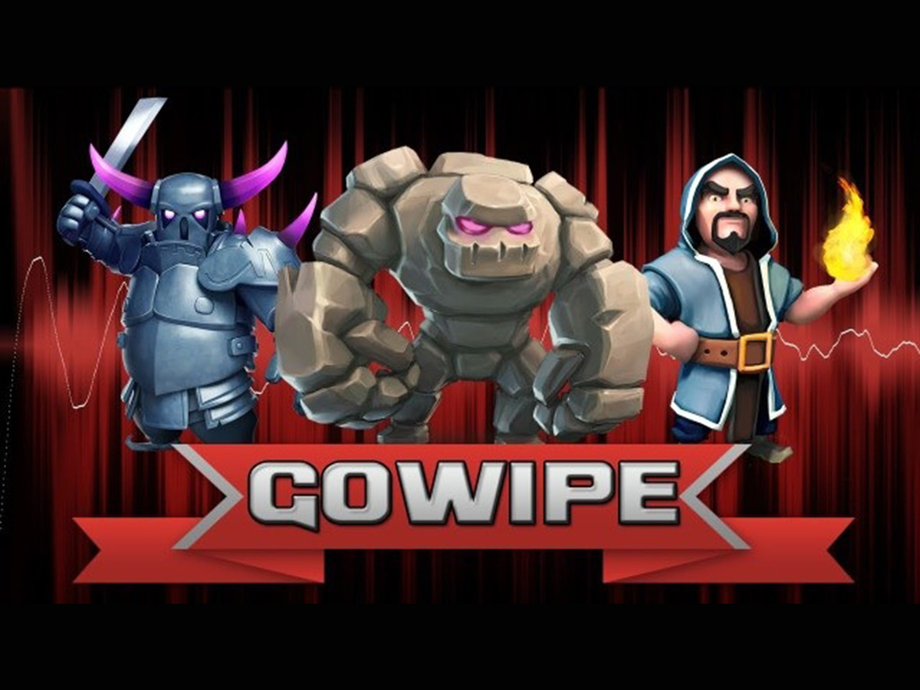 Serangan Pasukan GOWIPE Golem Wizard Pekka Wallpaper Clash Of Clans