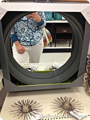 round mirror leather
