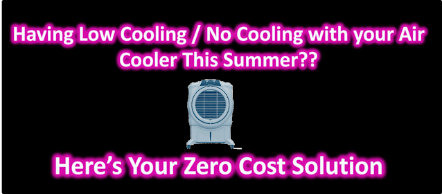   A zero-cost solution for the most common air cooler problem this summer 