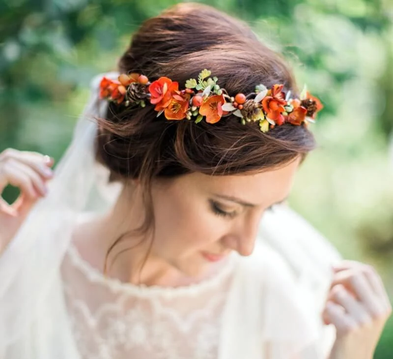 Coroas de flores para noivas