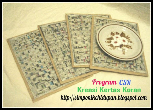 program csr kerajinan tangan kreasi kertas koran