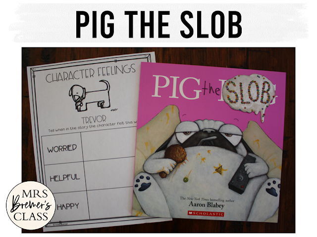 Pig the Slob book activities unit with Common Core aligned literacy companion activities for Kindergarten and First Grade