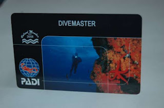 Divemaster certification card