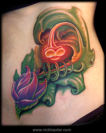 Flower Tattoos On Hip
