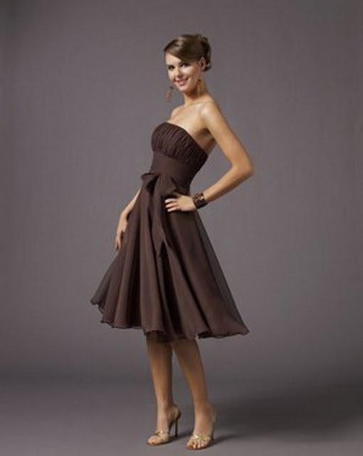 Elegant Brown Bridesmaid Dresses